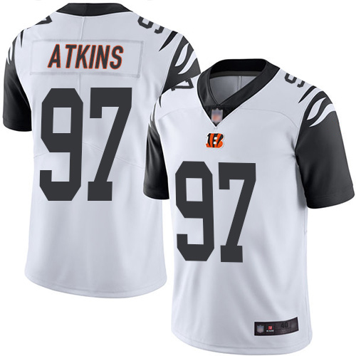 Cincinnati Bengals Limited White Men Geno Atkins Jersey NFL Footballl 97 Rush Vapor Untouchable